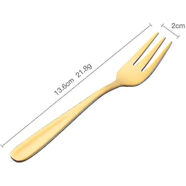 /EA/ Svart rustfritt stål kake te dessert gafler sett - 8 stykker