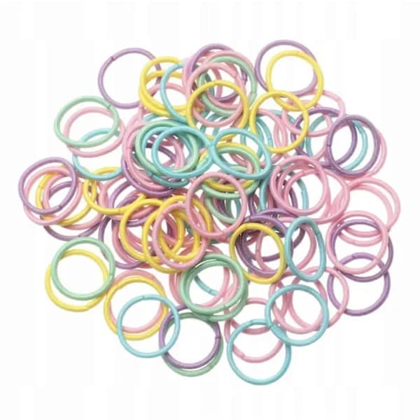 /EA/Sæt med flerfarvede elastikker, 100 stk. multicolor