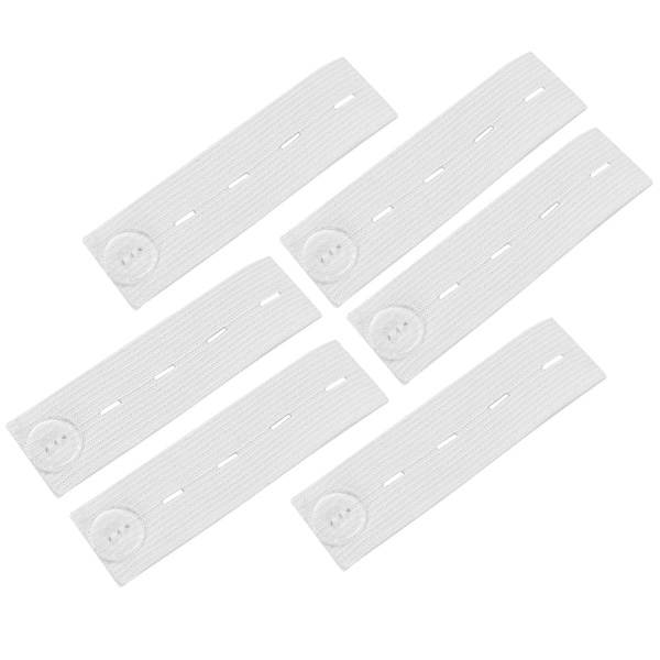 /EA/Bältesförlängningsspänne Justerbart Gravid Midjeband Förlängningsknapp Elastisk Förlängningsknapp Vit