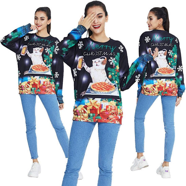 Fula Jultröjan Herr Jul Jumper 3D Jultomte Tryckt Tröja XXL