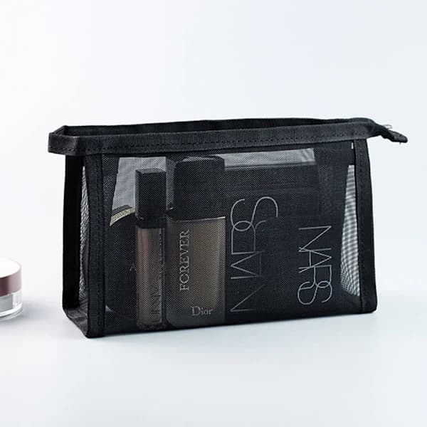 /EA/3 ST Mesh kosmetiktaske Mesh makeup tasker Mesh lynlåspose shape2
