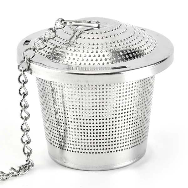 /EA/ 2 st Rostfria Tesilar Rostfritt Stålrör Ört Krydda Sil Te Filter och Lock Universal, Te Filter för Tekanna, Mugg, Kopp, Flaska