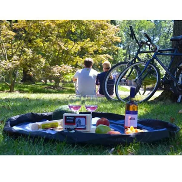 /EA/Lekematte for barn, sammenleggbar lekeoppbevaringspose for barn, barnematte