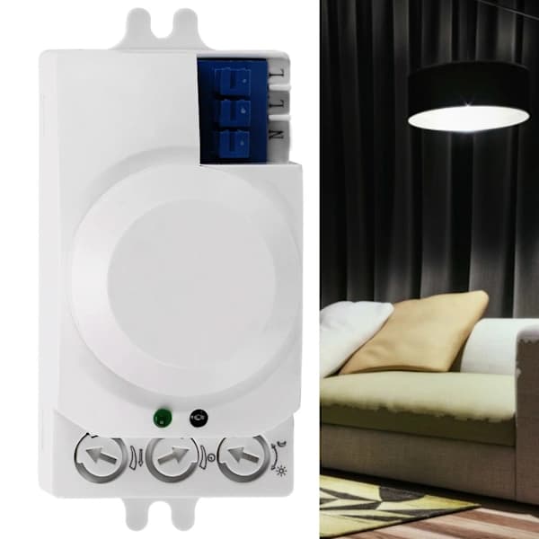 /EA/360 graders deteksjon Intelligent mikrobølgerørelsessensorbryter 220-240V