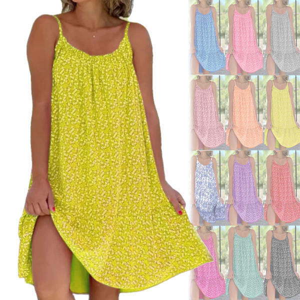 Camibloom - Blommig Camisole Klänning, Rosa Chloe Cami Bloom Klänning red spot