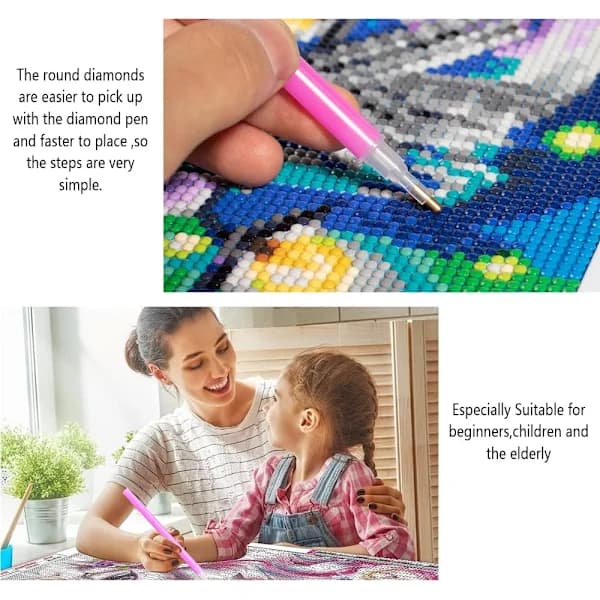 /EA/30 x 40 cm DIY 5D Diamantmaleri Ræv A