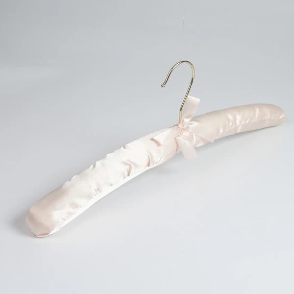 /EA/Polstrede satinbøjler, meget holdbare, 38 cm, 10 enheder