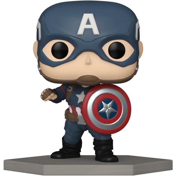 Funko POP! Marvel: Sisällissota Rakenna kohtaus - Captain America - Captain America 3 - Keräilyvinyylihahmo - Lahjaidea - Lelut lapsille ja aikuisille