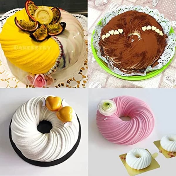 /EA/20 cm grå boll Turbo dessertform, silikonform för kakor