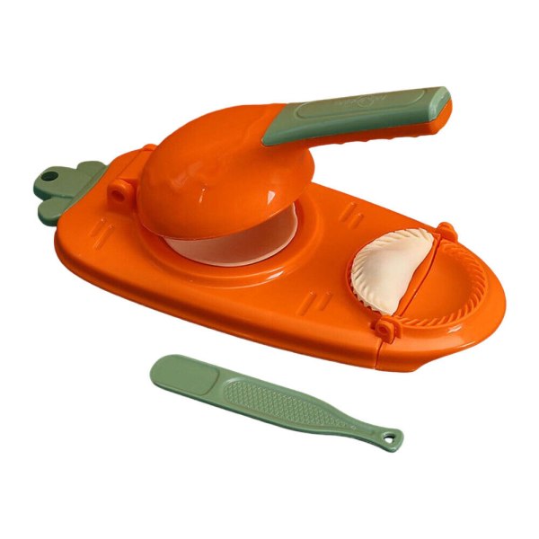 2 i 1 Dumpling Maker Køkken Madlavning Dumpling Making Tool Håndlavet presseform Orange