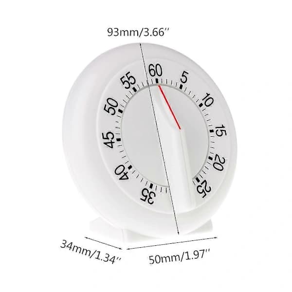 /EA/60 Minutters Kjøkkentimer Matlagingsring Påminnelse Mekanisk Teller for Tidsbaking