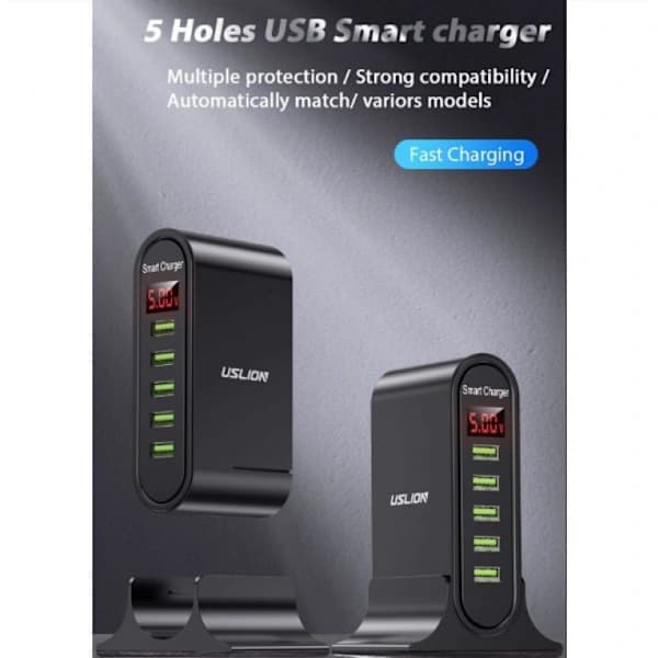 /EA/USB 5V4A Smart Desktop LED Digital Display Snabbladdare, US