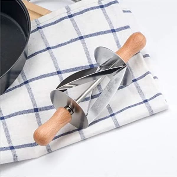/EA/Croissant Cutter Roller Croissant Maker Rostfritt Stål Roller Sli