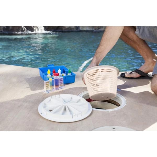 /EA/Pool Skimmer Rund Kurv - 15cm Diameter - Hvit