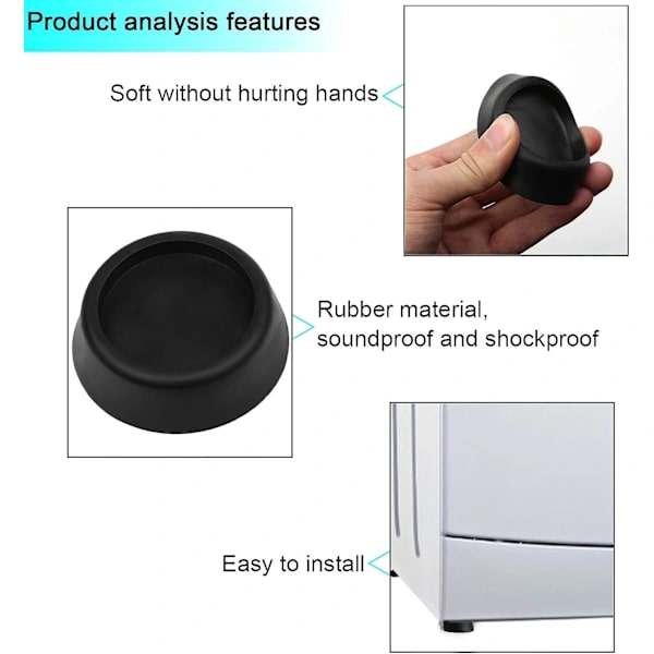 /EA/4-pack universella vibrationsdämpare