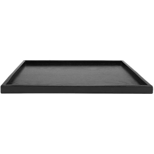 /EA/Tebricka rektangulär form massivt trä te kaffe snacks mat serveringsbricka tallrik restaurangbrickor（40*30cm）