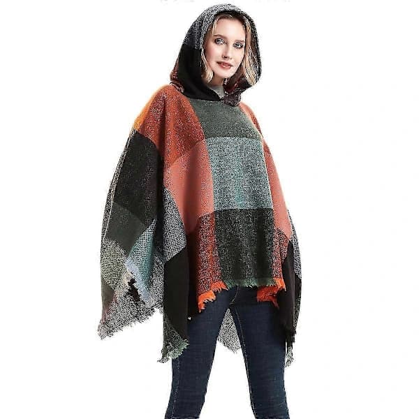 /EA/Poncho Dame Vinter Varm Elegant til Fødselsdag