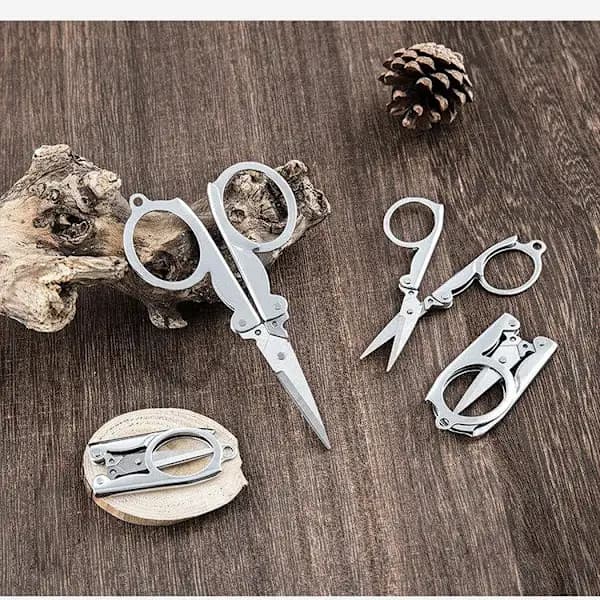4 stk. foldbare sakse i rustfrit stål, 4 tommer/10 cm mini-sakser til papir, foldbare rejsesakser til papirarbejde, syning
