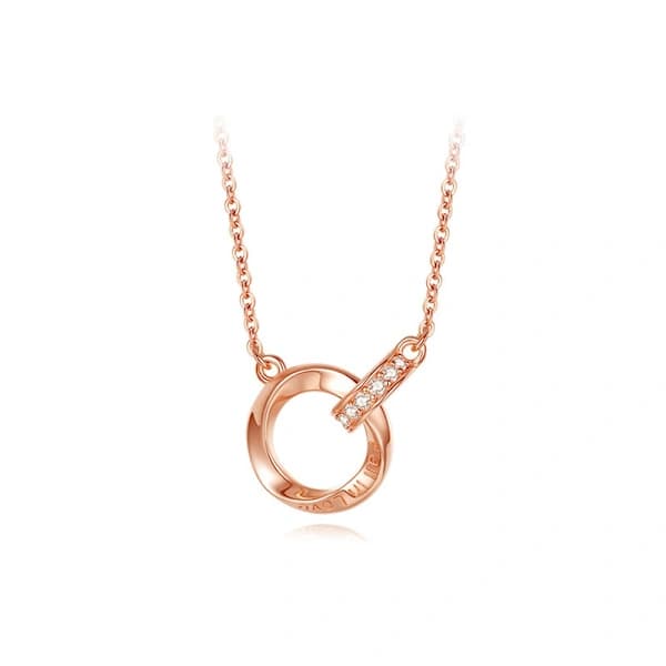/EA/925 Sterling Sølv Mobius Halskjede