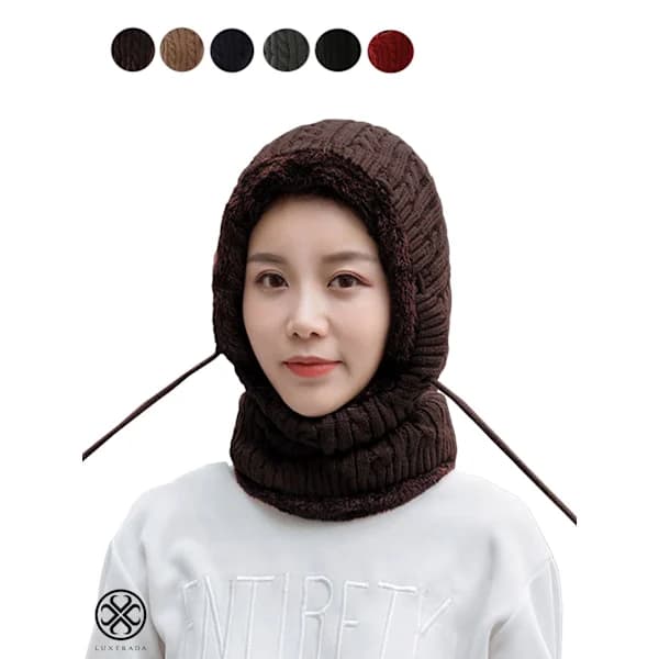 /EA/Dame vinterlue skjerf hatt sett tetning hals hodevarmer Wr