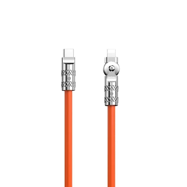 /EA/Stark vinklet kabel til iPhone USB-C - Lightning 30W 1m 180 rotation orange