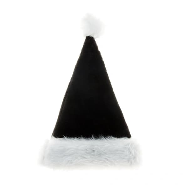 /EA/Strikket hue sort plys julehue