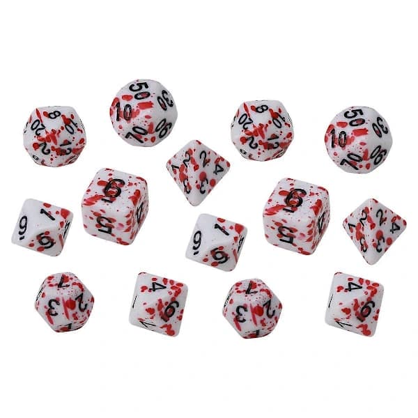 /EA/14 Blodstänk Terninger for RPG DND Rollespill Terningespill