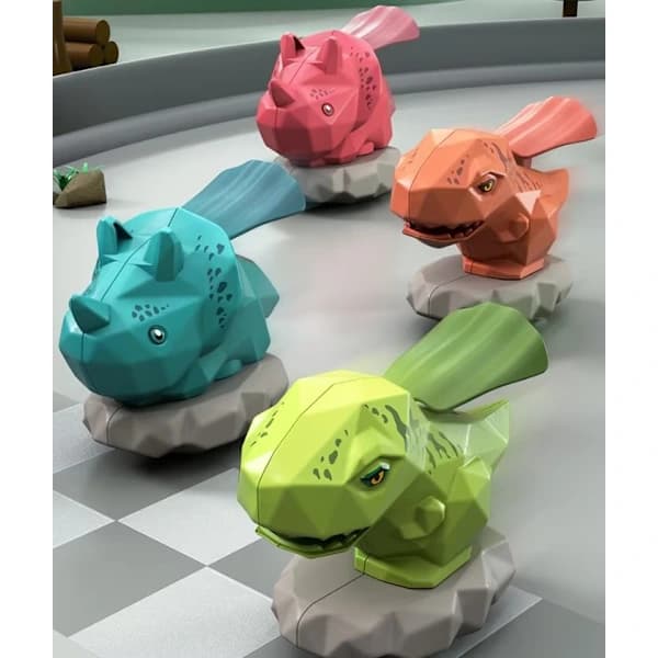 /EA/ Dinosaurleker for gutter, trykk og gå lekebiler for gutter, for småbarn