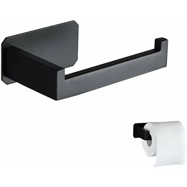 /EA/1 stk. sort toiletpapirholder rustfrit stål original vægmontering