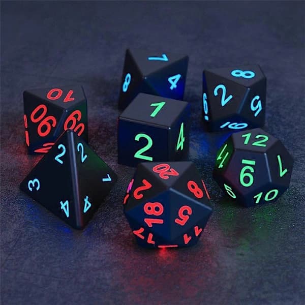 /EA/Elektroniske terninger USB Oppladbare Lysende Terninger Glow DND Terninger