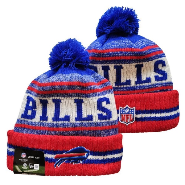 NFL Aldult Unisex American Football Sport Strik Beanie Hat Fleeceforet En størrelse passer til de fleste Buffalo Bills