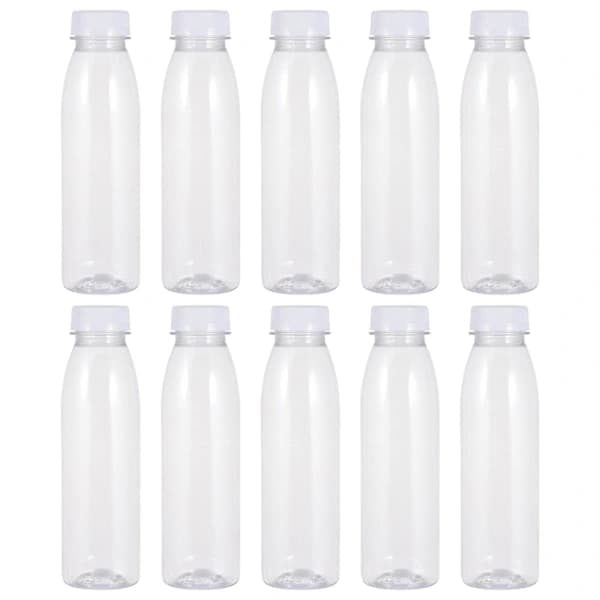 /EA/10 st 350 ml Multifunktionella tomma flaskor Återanvändbara juiceflaskor (Transparent)