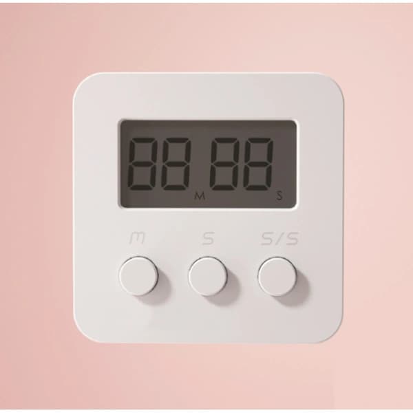 /EA/Bärbar enkel och liten Samm Timer för matlagning hemma (vit)