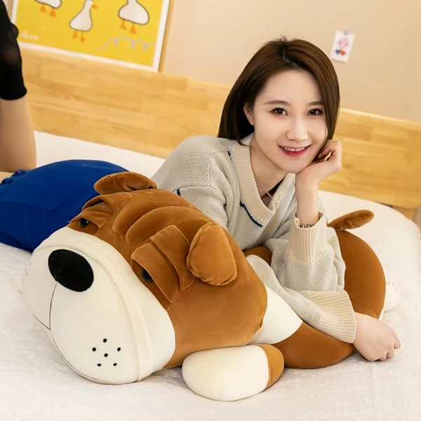 /EA/45CM Shapi hund plyschdocka söt sovande kudde klämma ben tyg do