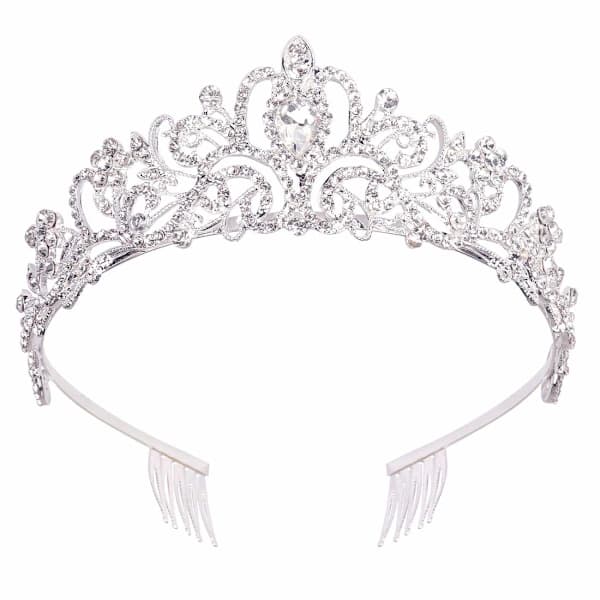 /EA/Sølv Krystal Tiara Kroner til Kvinder Piger Elegant Prinsesse Cro