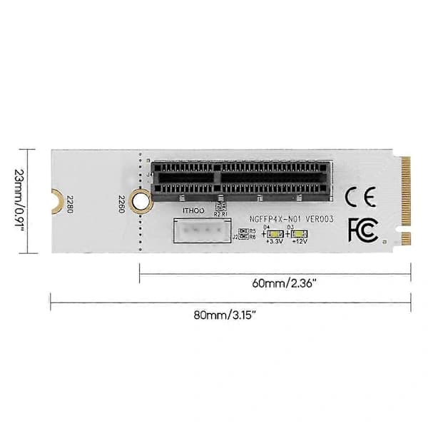 /EA/NGFF M2 Key-m Adapterkort for høyhastighetsdataoverføring og smidigere drift