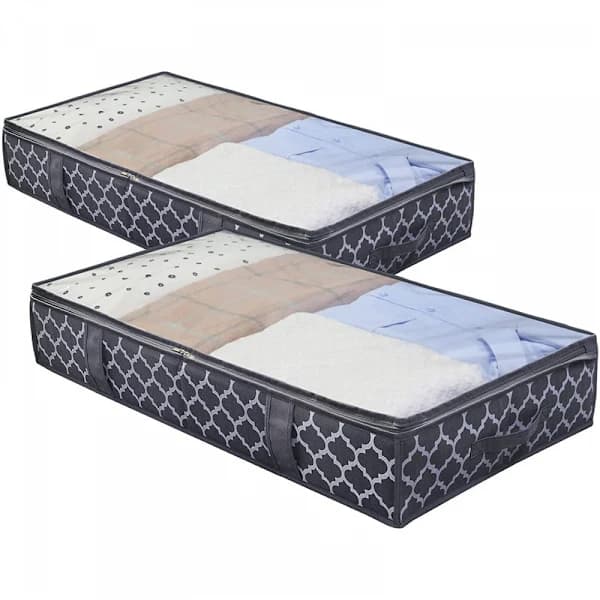 /EA/2-pack Förvaringslådor Under Sängen, Stor Kapacitet Blanke