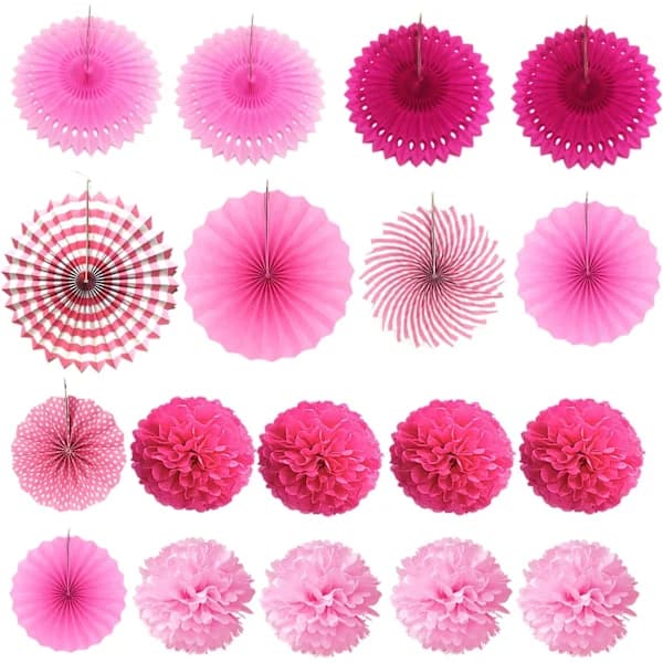 /EA/Pappersfläkt blomma festdekoration (1