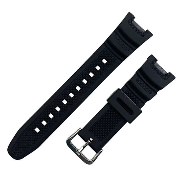 För C Asio SGW-100-serien Loop-justerbart armbånd i silikon, svart