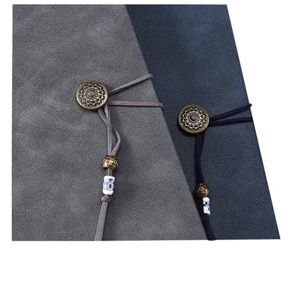 /EA/Læderjournal A5 Genopfyldelig 6 Rings Ringbind Notesbog Med L