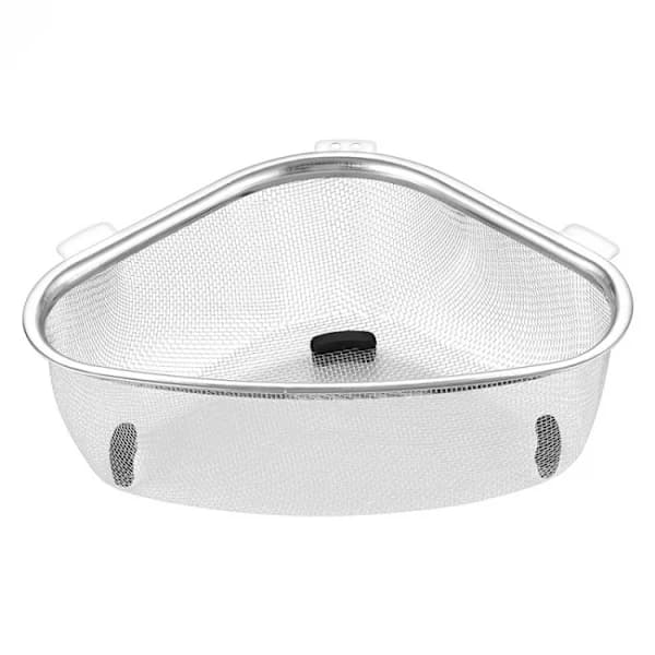 /EA/1 stk. rustfritt stål vaskavløpskurv triangel filter 22*8*15.5CM