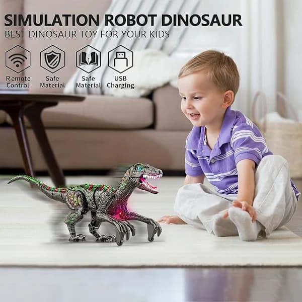 /EA/Dinosaurleker for barn 5-7 8-12, fjernkontroll dinosaur gutter til