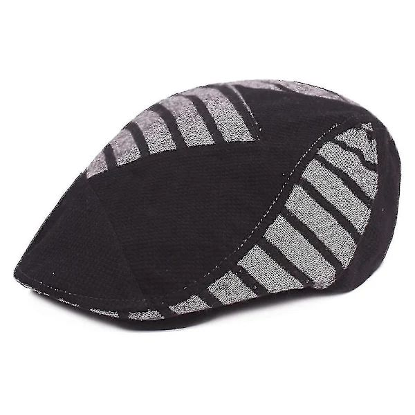 /EA/Høst Vinter Flat Cap Basker Tykk Varm Cap Stripete