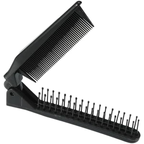 /EA/210x18x26mm Bärbar Vikbar Mini Hårborste & Kam - Resevänlig, Vikbar Hårkam för Lockigt, Vått, Torrt, Långt Hår