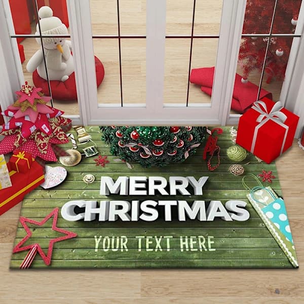 /EA/Julmatta med tomte, juldekoration, matta 60*90cm