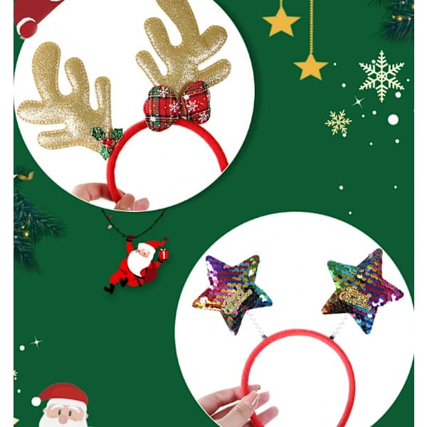 /EA/12 julehodebånd elggevir pentagram hodebånd jul