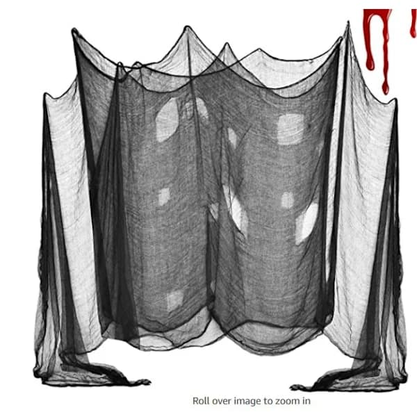 /EA/Halloween gasväv svart spunnet garn Spökfestival polyester bomull D