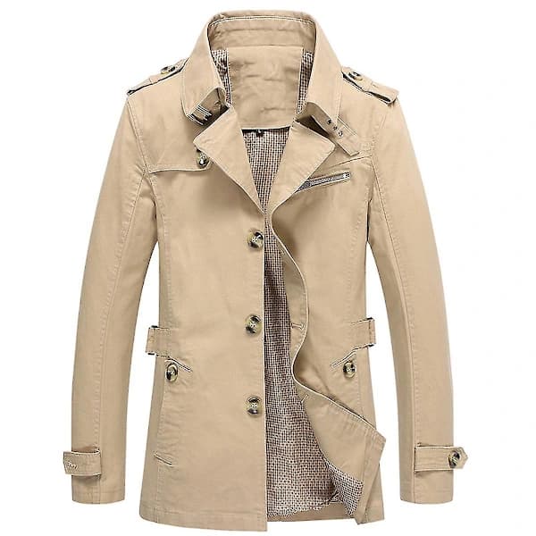 /EA/ Bomulds vindjakke til mænd Light Khaki S