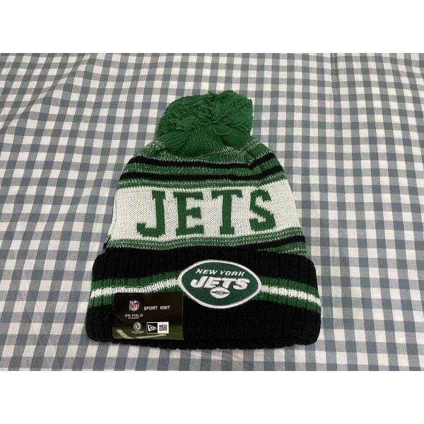 NFL Aldult Unisex American Football Sport Knit Beanie Hat FleecevuorattuYksi koko sopii useimpiin New York Giants