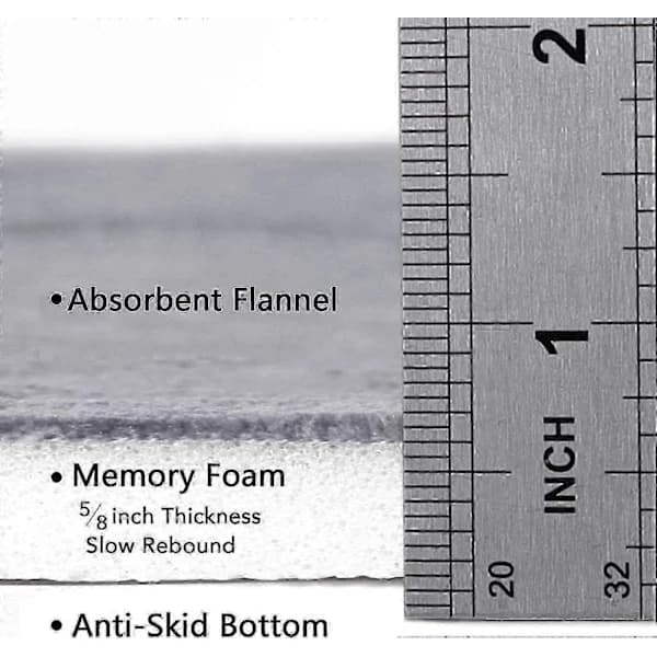 /EA/Badrumsmatta i Memory Foam, Extra Mjuka Absorberande Badrumsmattor